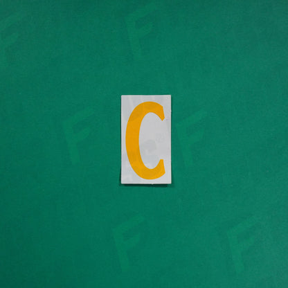 Flocage Officiel -	Lettres petites fines, Jaune orangé (face arrière Orange)