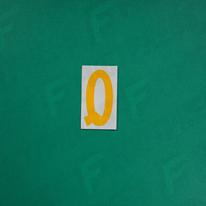 Flocage Officiel -	Lettres petites fines, Jaune orangé (face arrière Orange)