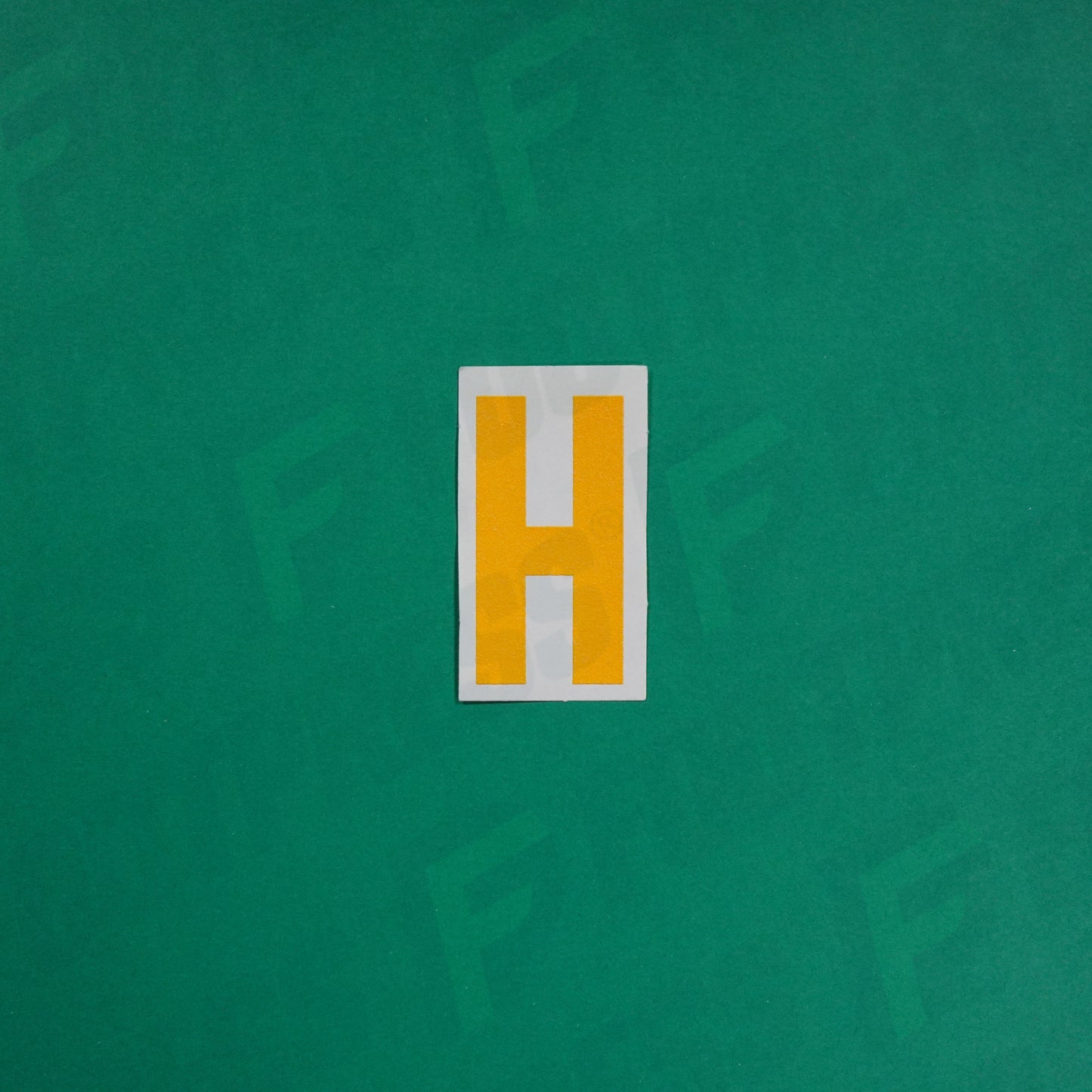 Flocage Officiel -	Lettres petites fines, Jaune orangé (face arrière Orange)