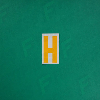 Flocage Officiel -	Lettres petites fines, Jaune orangé (face arrière Orange)