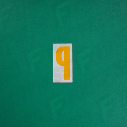 Flocage Officiel -	Lettres petites fines, Jaune orangé (face arrière Orange)