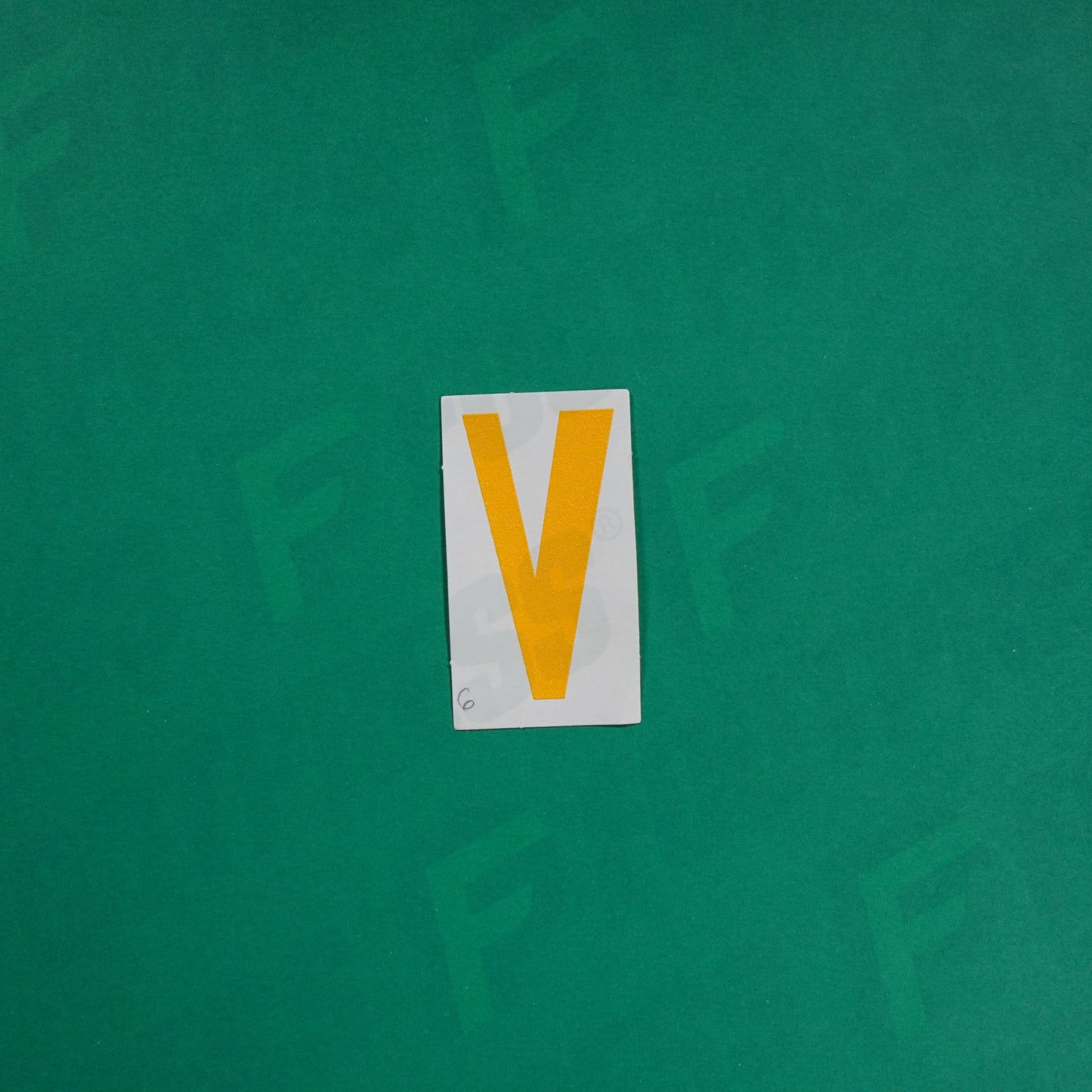 Flocage Officiel -	Lettres petites fines, Jaune orangé (face arrière Orange)