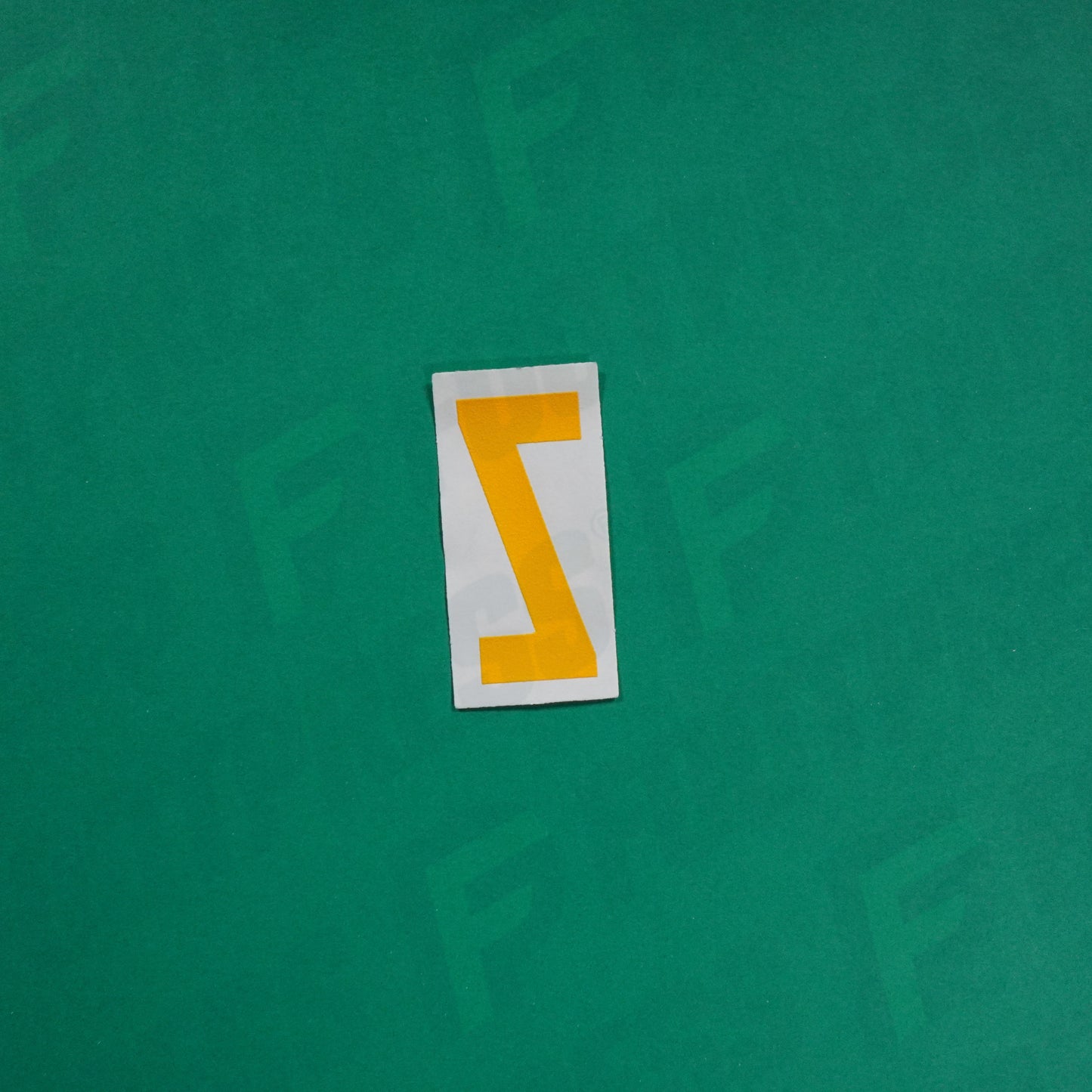 Flocage Officiel -	Lettres petites fines, Jaune orangé (face arrière Orange)