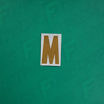 Flocage Officiel -	Lettres petites fines, Bleu/Doré (face arrière doré)