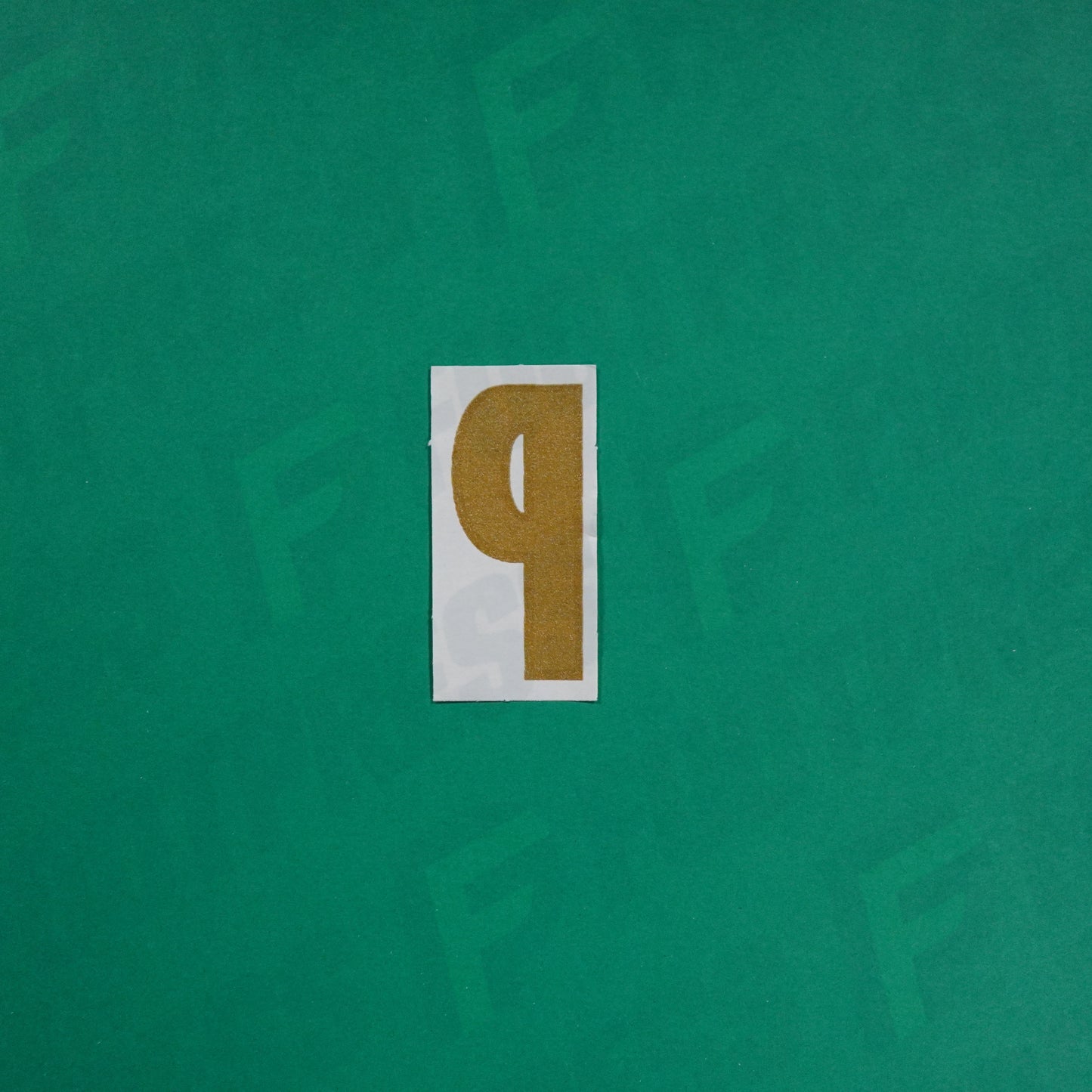 Flocage Officiel -	Lettres petites fines, Bleu/Doré (face arrière doré)