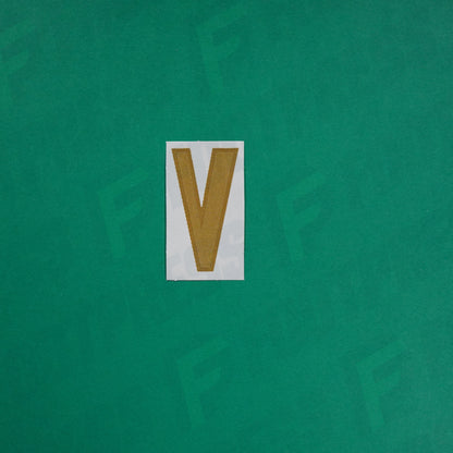 Flocage Officiel -	Lettres petites fines, Bleu/Doré (face arrière doré)