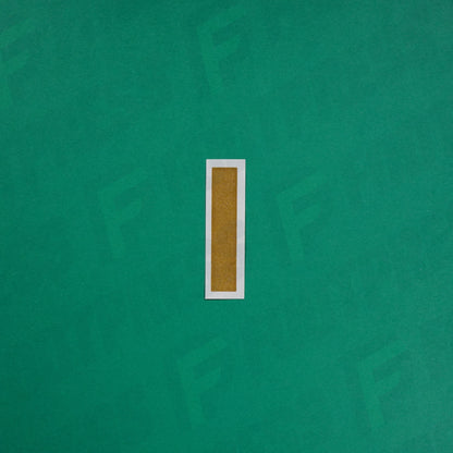 Flocage Officiel -	Lettres petites fines, Bleu/Doré (face arrière doré)