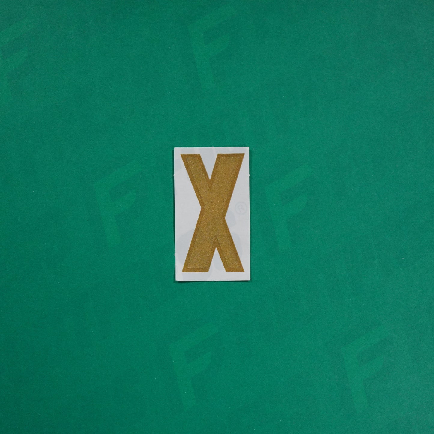 Flocage Officiel -	Lettres petites fines, Bleu/Doré (face arrière doré)