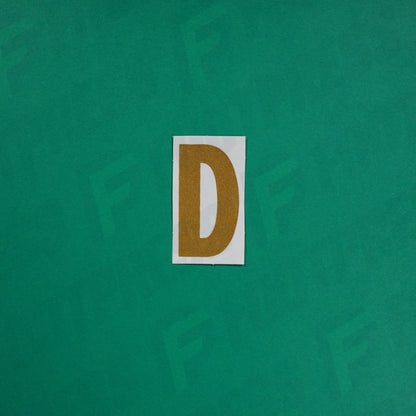 Flocage Officiel -	Lettres petites fines, Bleu/Doré (face arrière doré)