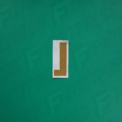 Flocage Officiel -	Lettres petites fines, Bleu/Doré (face arrière doré)