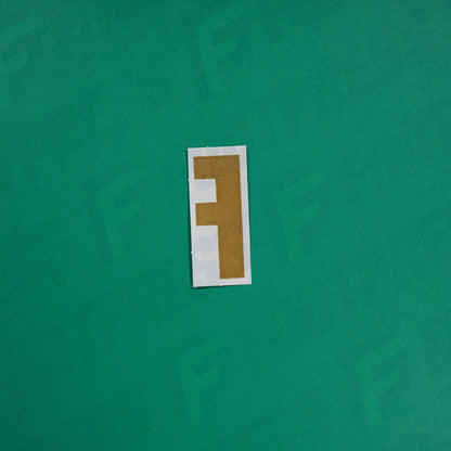 Flocage Officiel -	Lettres petites fines, Bleu/Doré (face arrière doré)