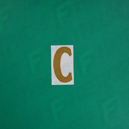 Flocage Officiel -	Lettres petites fines, Bleu/Doré (face arrière doré)