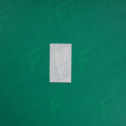 Flocage Officiel -	Lettres petites fines, Blanc / Noir (face arrière noire)