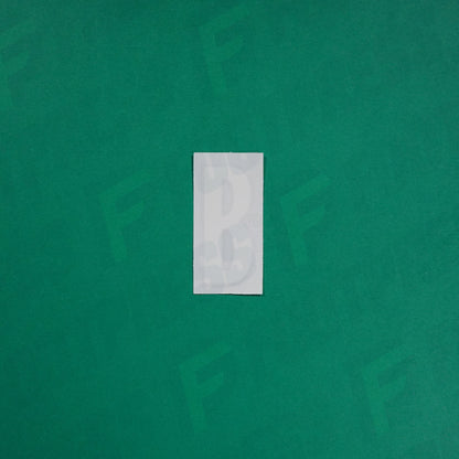 Flocage Officiel -	Lettres petites fines, Blanc / Noir (face arrière noire)