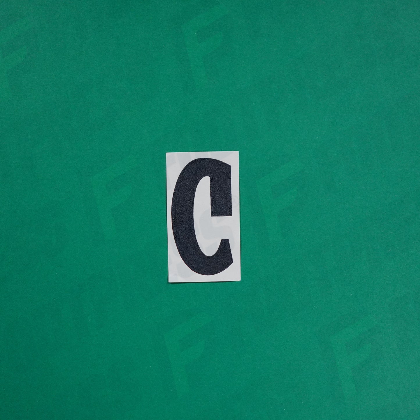 Flocage Officiel -	Lettres petites fines, Blanc / Noir (face arrière noire)