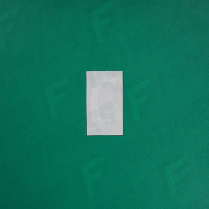 Flocage Officiel -	Lettres petites fines, Blanc / Noir (face arrière noire)