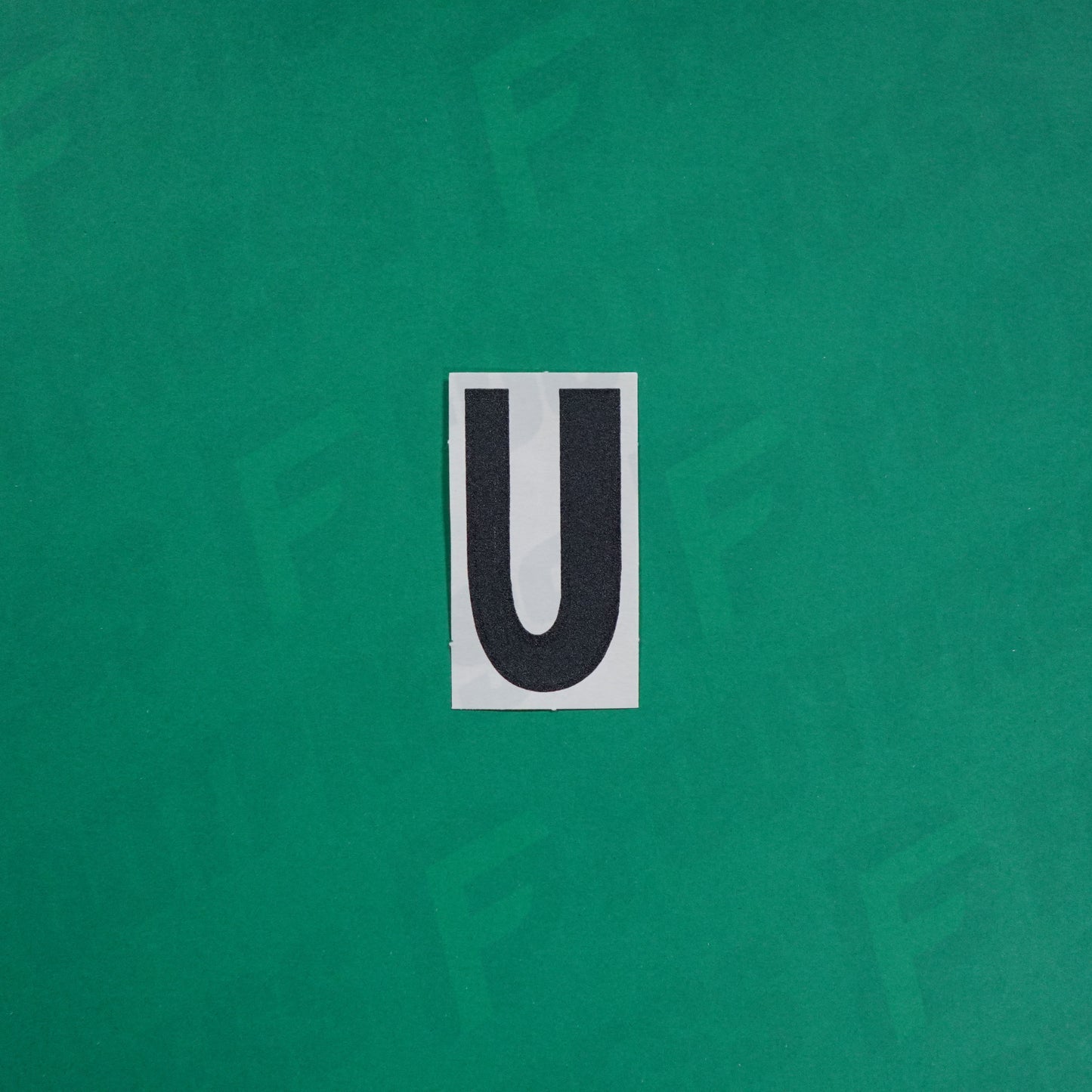 Flocage Officiel -	Lettres petites fines, Blanc / Noir (face arrière noire)