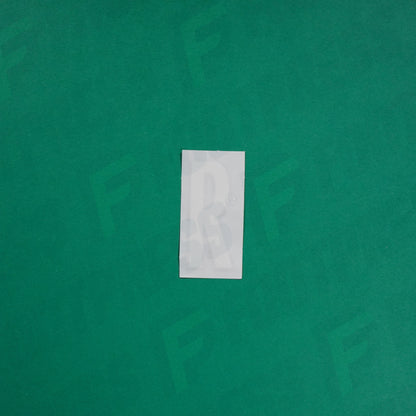 Flocage Officiel -	Lettres petites fines, Blanc / Noir (face arrière noire)