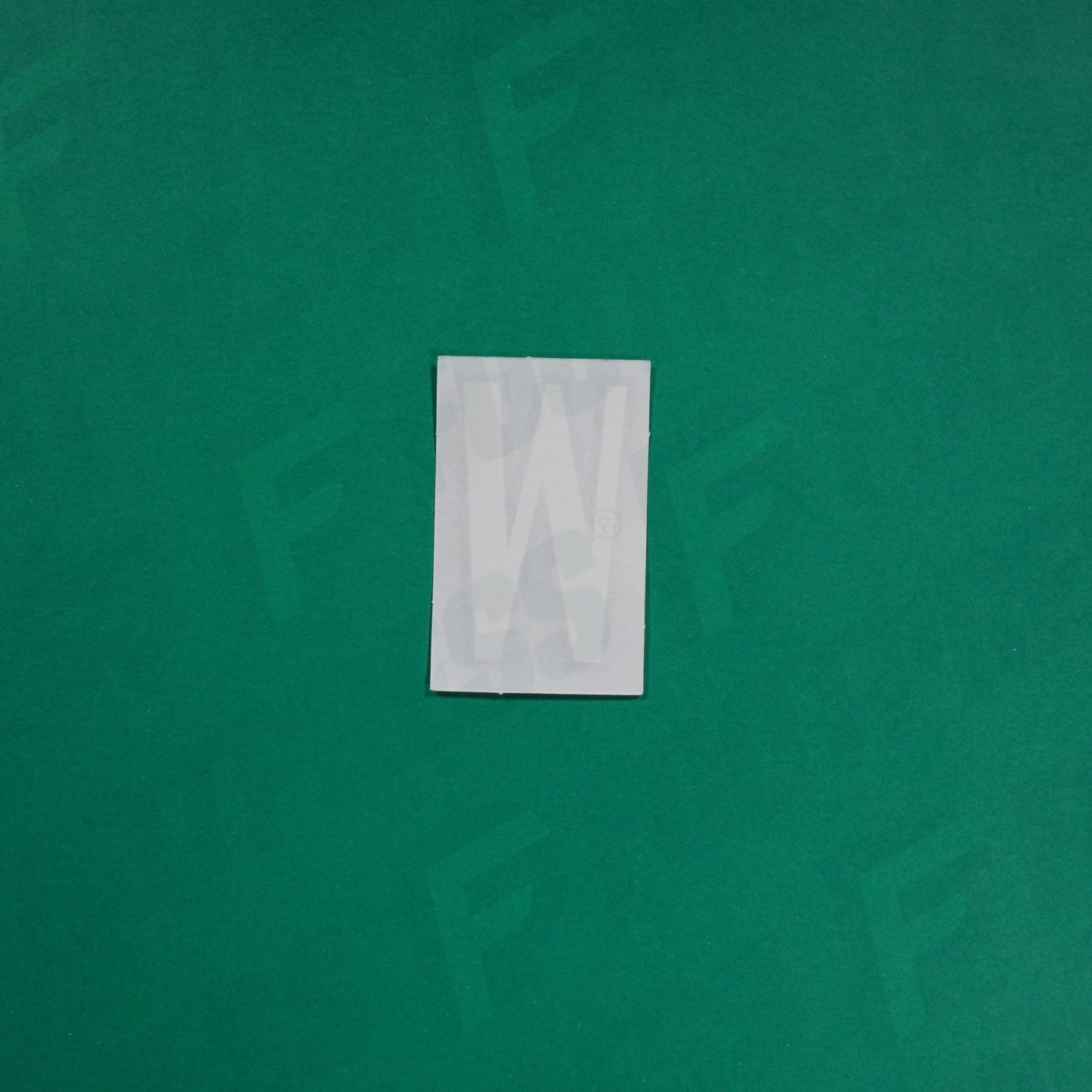 Flocage Officiel -	Lettres petites fines, Blanc / Noir (face arrière noire)