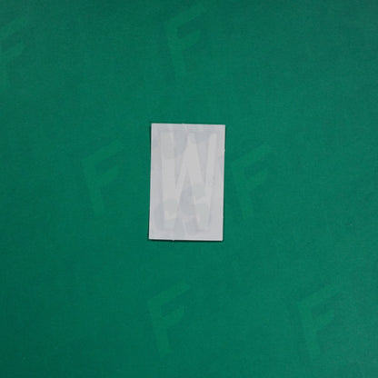 Flocage Officiel -	Lettres petites fines, Blanc / Noir (face arrière noire)