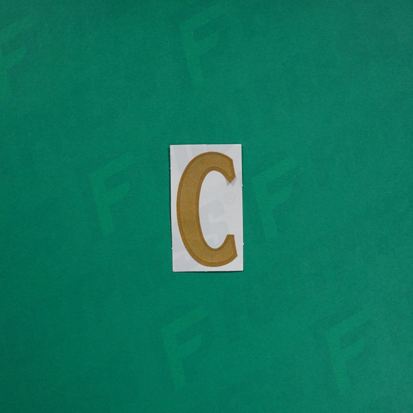 Flocage Officiel -	Lettres petites fines, Blanc / Doré (face arrière doré)