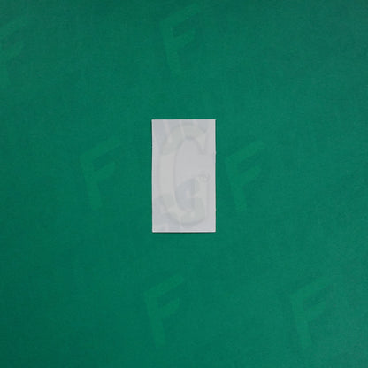 Flocage Officiel -	Lettres petites fines, Blanc / Doré (face arrière doré)