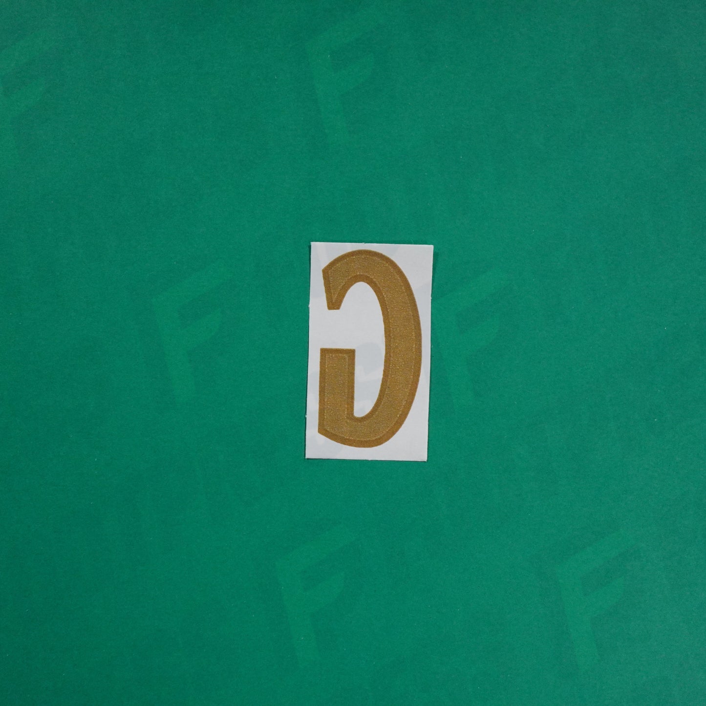 Flocage Officiel -	Lettres petites fines, Blanc / Doré (face arrière doré)