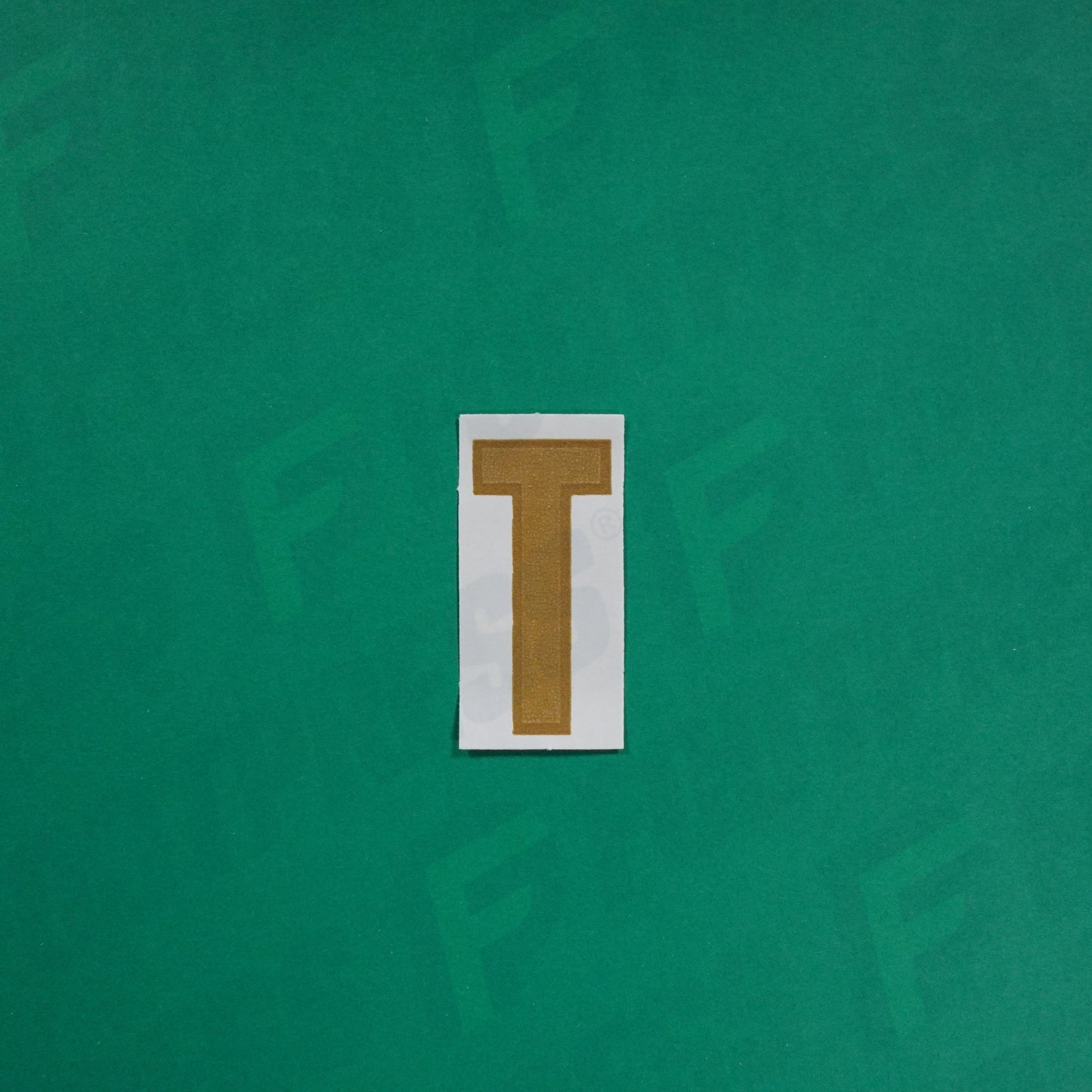 Flocage Officiel -	Lettres petites fines, Blanc / Doré (face arrière doré)