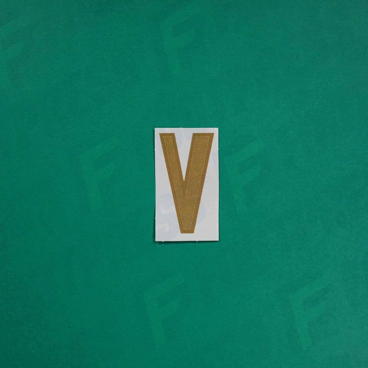 Flocage Officiel -	Lettres petites fines, Blanc / Doré (face arrière doré)