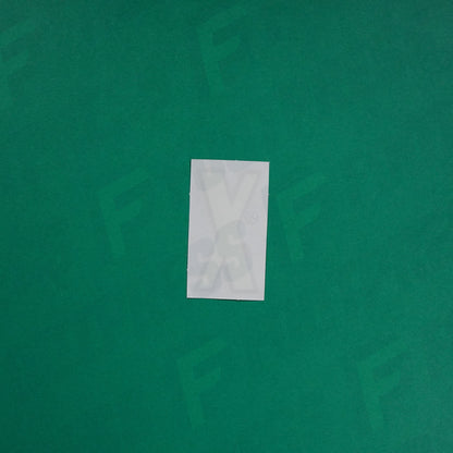 Flocage Officiel -	Lettres petites fines, Blanc / Doré (face arrière doré)