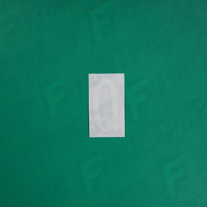 Flocage Officiel -	Lettres petites fines, Blanc / Doré (face arrière doré)