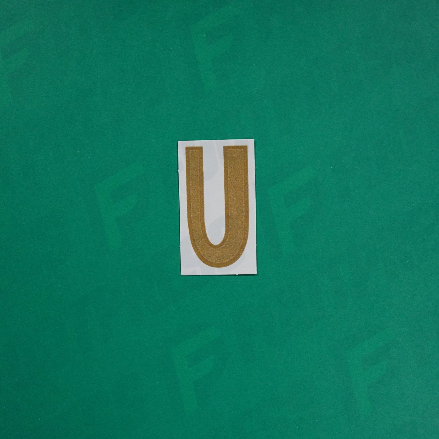 Flocage Officiel -	Lettres petites fines, Blanc / Doré (face arrière doré)