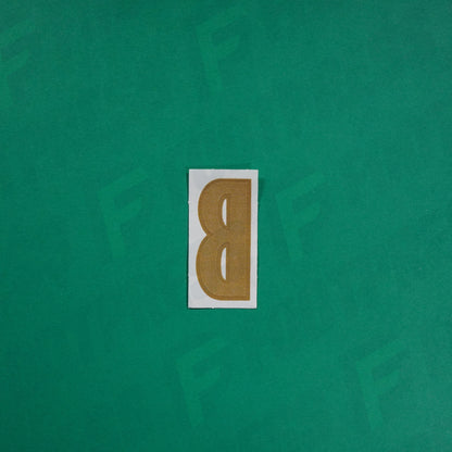 Flocage Officiel -	Lettres petites fines, Blanc / Doré (face arrière doré)