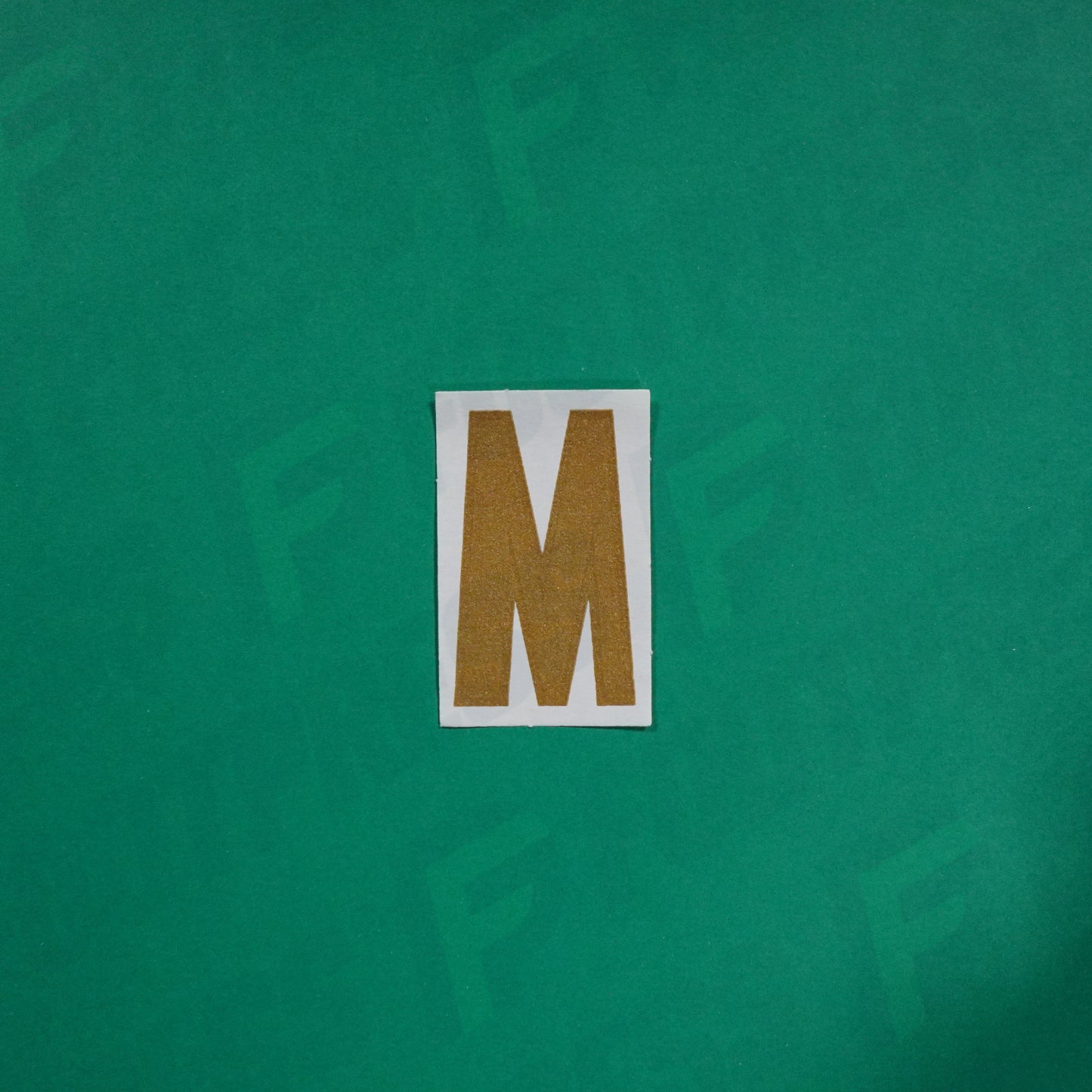 Flocage Officiel -	Lettres petites fines, Blanc / Doré (face arrière doré)