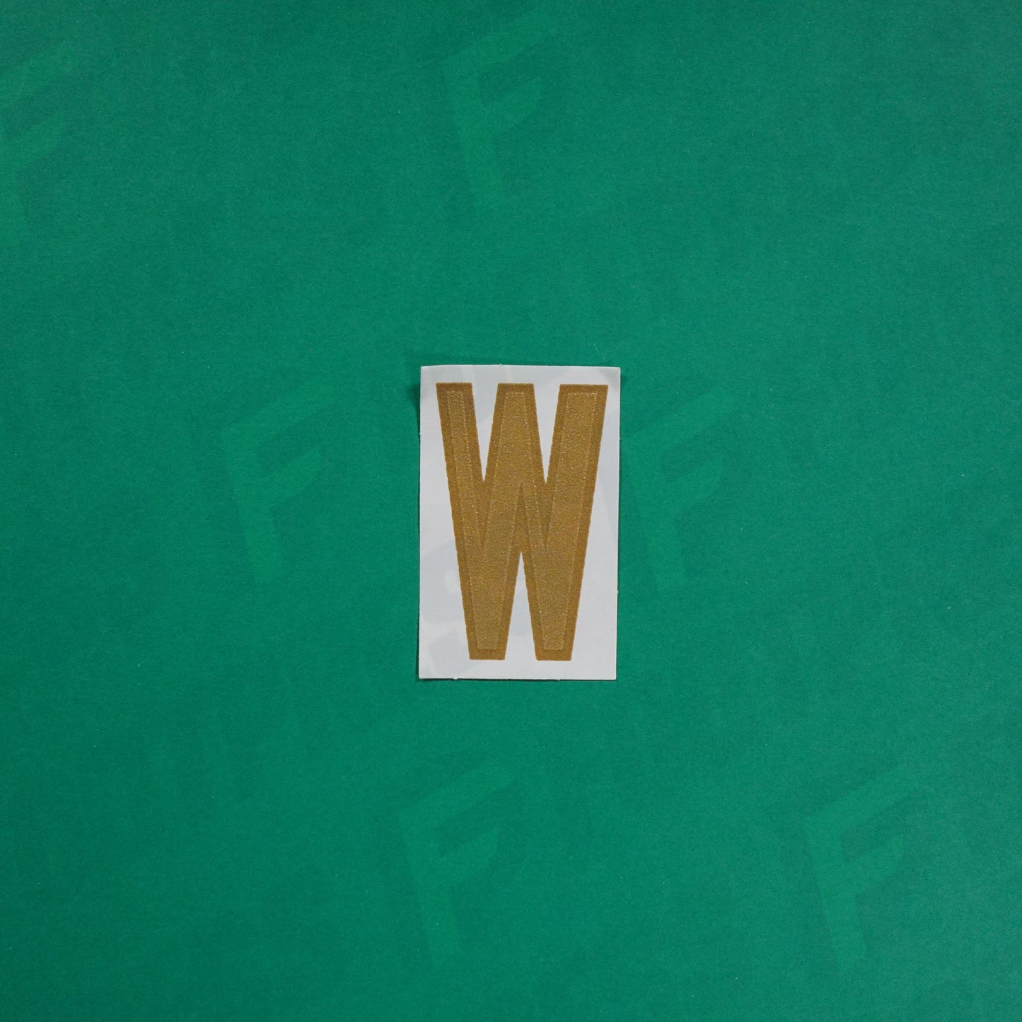 Flocage Officiel -	Lettres petites fines, Blanc / Doré (face arrière doré)