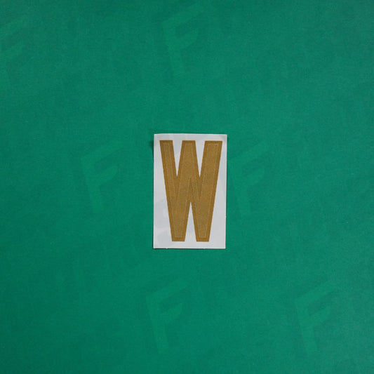 Flocage Officiel -	Lettres petites fines, Blanc / Doré (face arrière doré)