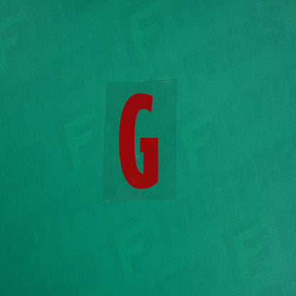 Flocage Officiel -	Lettres petites fines, Rouge Nancy qualité basse