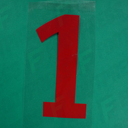 Flocage Officiel -	Grands Chiffres Type Nancy, Rouge