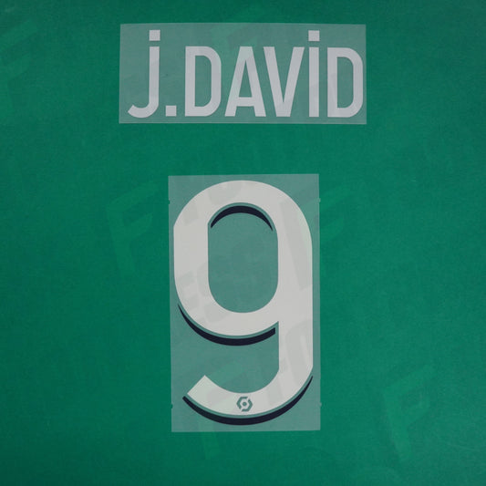 Flocage Officiel - Lille OSC, David, 2022/2023, Home, Blanc