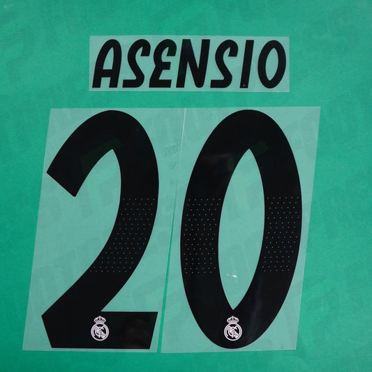 Flocage Officiel - Real Madrid, Asensio, 2018/2019, Home, Noir