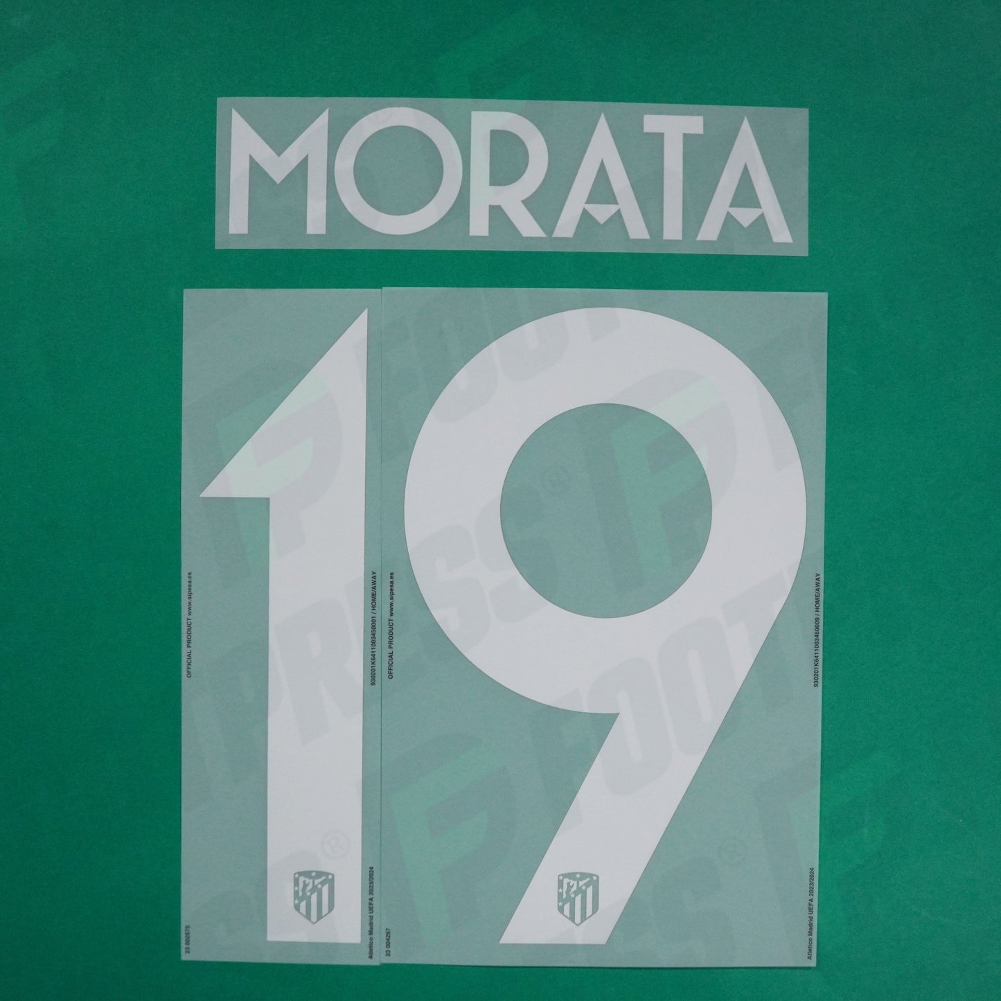 Flocage Officiel - Atletico Madrid, Morata, 2023/2024, Home/Away, Blanc