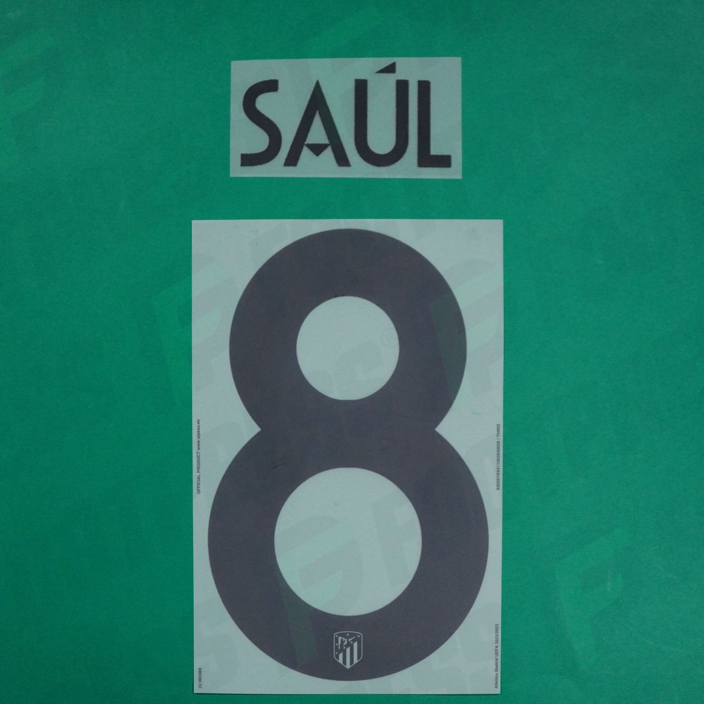 Flocage Officiel - Atletico Madrid, Saul, 2022/2023, Third, Noir
