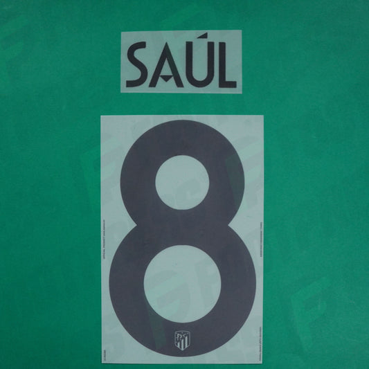 Flocage Officiel - Atletico Madrid, Saul, 2022/2023, Third, Noir