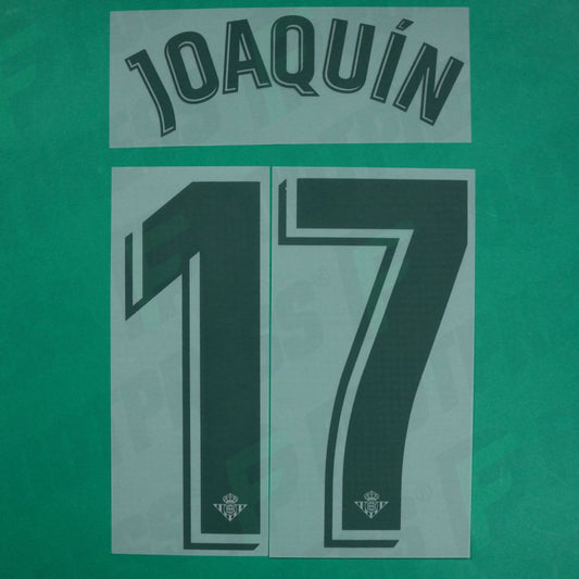 Flocage Officiel - Betis Seville, Joaquin, 2019/2020, Third, Vert foncé