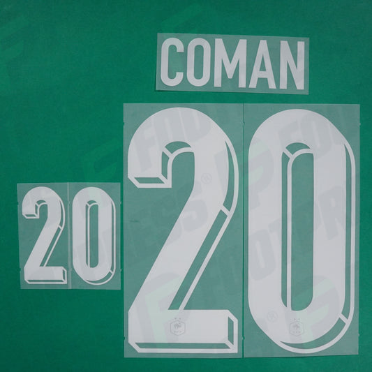 Flocage Officiel - France, Coman, 2024, Home, Blanc