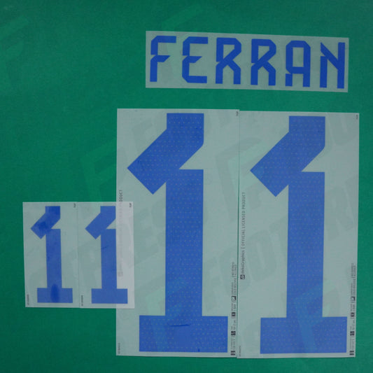 Flocage Officiel - Espagne, Ferran Torres, 2022, Away, Bleu