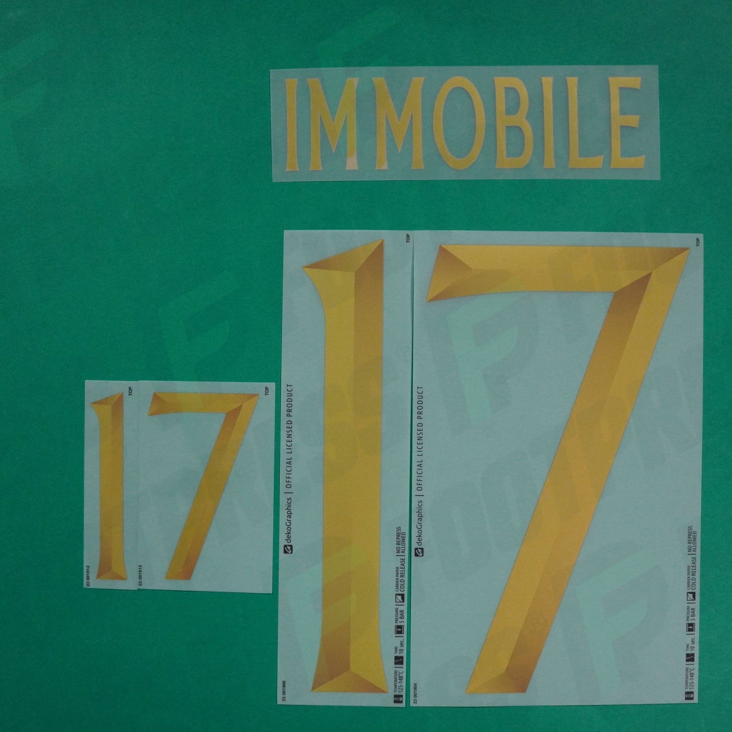 Flocage Officiel - Italie, Immobile, 2023, Third, Doré