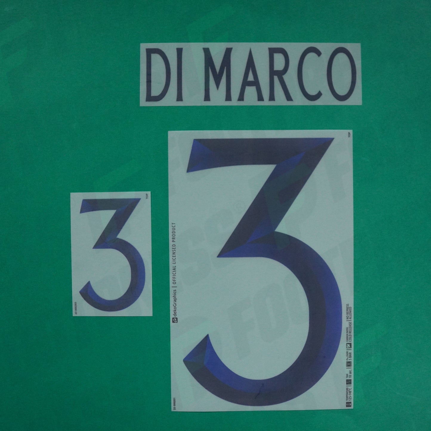 Flocage Officiel - Italie, Di Marco, 2023, Away, Bleu foncé