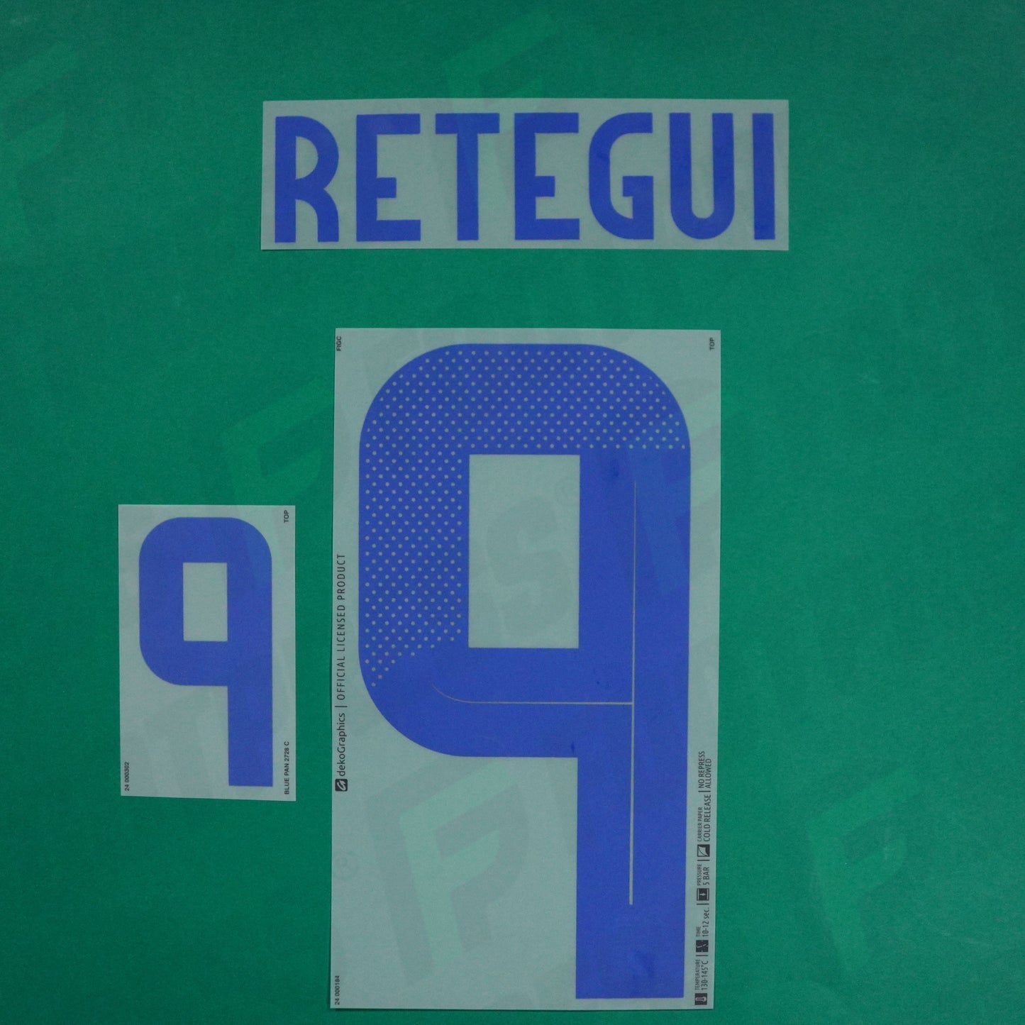 Flocage Officiel - Italie, Retegui, 2024, Away, Bleu