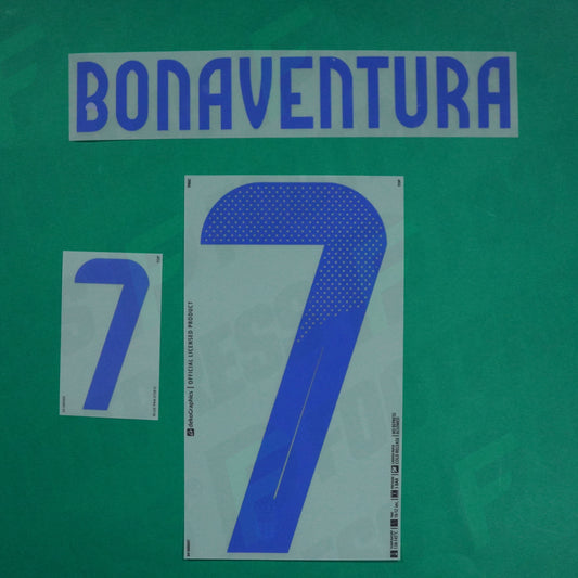 Flocage Officiel - Italie, Bonaventura, 2024, Away, Bleu